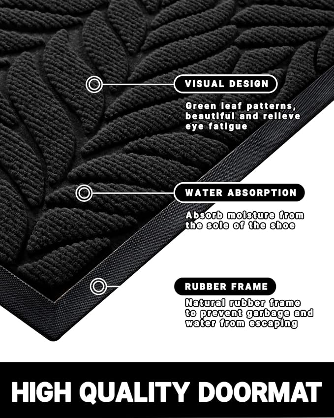 Yimobra 36x24 Large Door Mat Outdoor Indoor, All-Season Waterproof Door Mat - Image 4