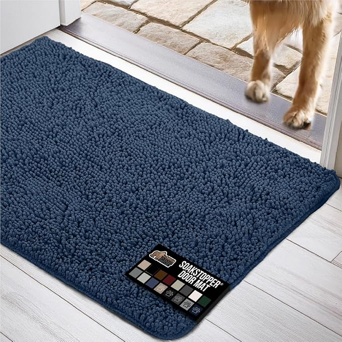GORILLA GRIP SOAKSTOPPER Dog Door Mat, Machine Washable Rug Absorbent Doormat by GorillaGrip