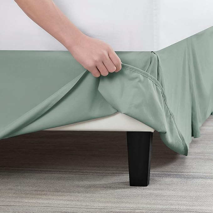 Nestl Sage Green Full XL Bed Skirt - Image 5