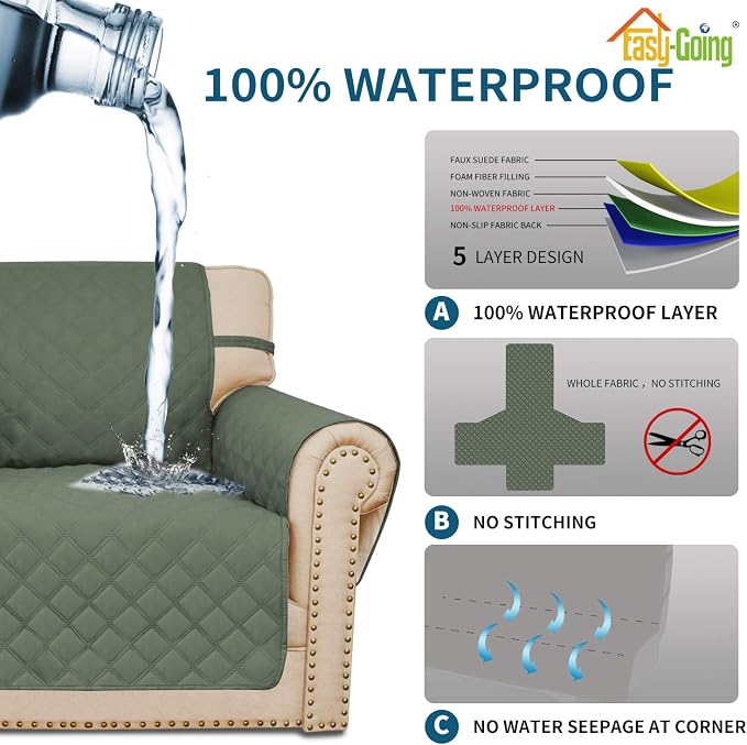 Easy-Going Sofa Slipcover Oversized Sofa Cover Waterproof Couch Cover Furniture - Image 4