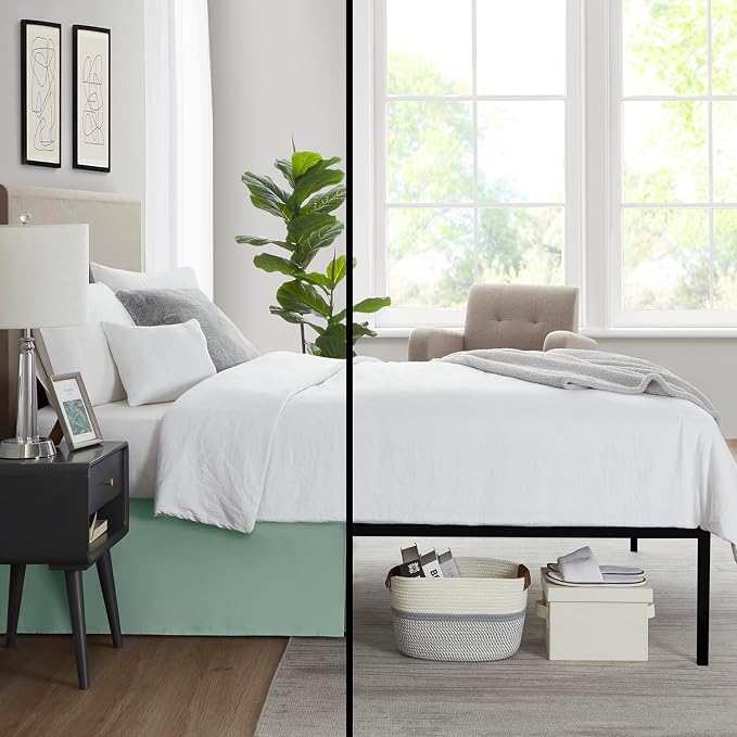 Nestl Sage Green Twin Bed Skirt - Image 6