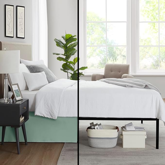 Nestl Sage Green Full XL Bed Skirt - Image 6