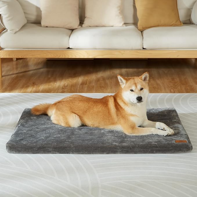 Dog Crate Pad - Dog Bed Large Sized Dogs - Memory Foam Pet Bed by LIORCE