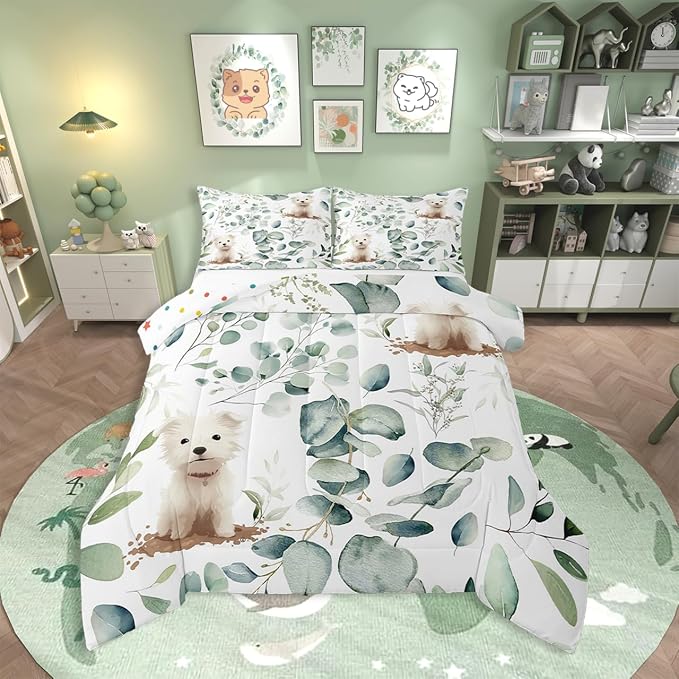 Erosebridal Cute Dog Bedding Queen Size by Erosebridal