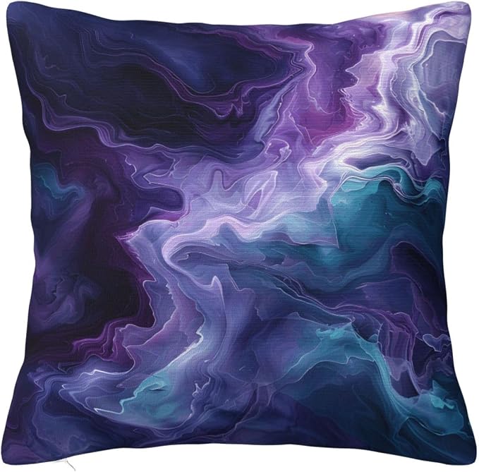 Purple Teal Turquoise Galaxy Nebulous 20x20 inches Throw Pillow Covers Cozy by Unknown