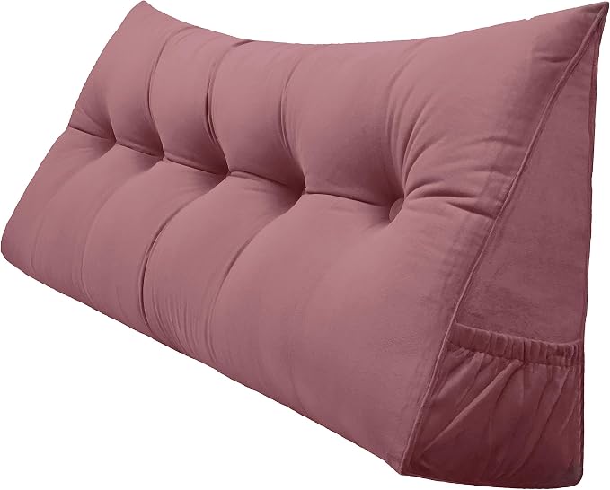 Triangular Reading Bed Rest Pillow Large Bolster Cushion Headboard Backrest by PEACHWELL
