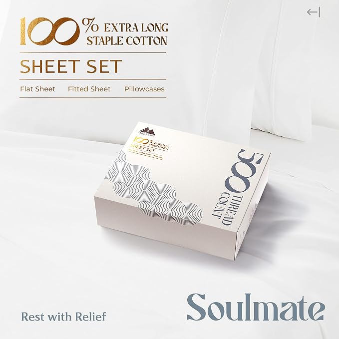 Mayfair Linen 100% Cotton Sheets California King Size Bed Set - Image 3