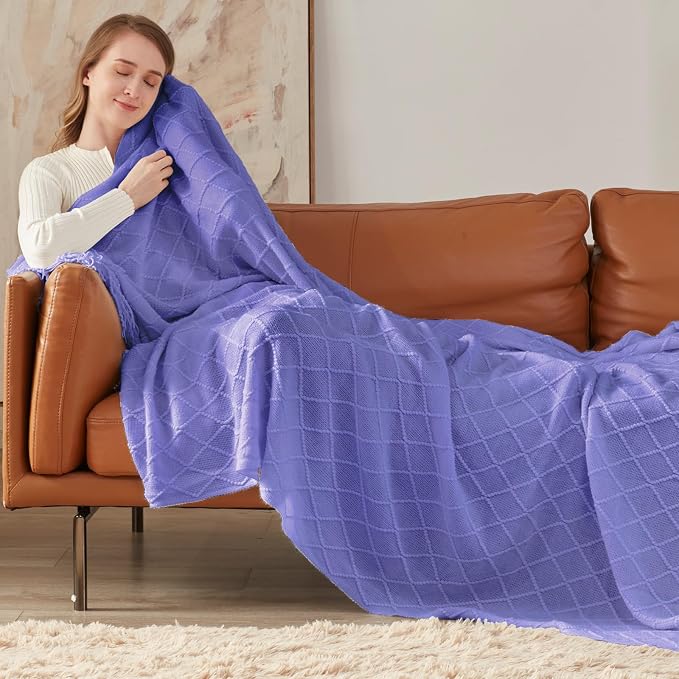 inhand Knitted Throw Blanket for Couch and Bed, Soft Living Room Home Decor - Image 3