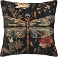 William Morris Abstract Vintage Floral Dragonfly Design 18x18 inches Throw by Unknown