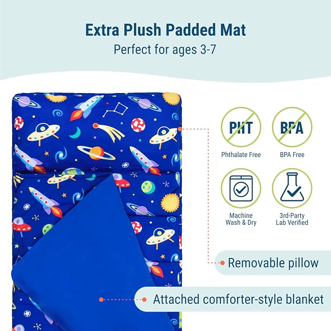 Wildkin Kids Original Nap Mat – Cozy Kids Sleep Mat - Image 3