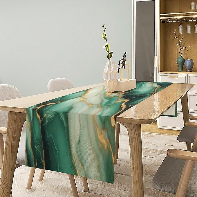 Marble Print Table Runner, Modern Fashion Style Abstract Table Runner - Image 7