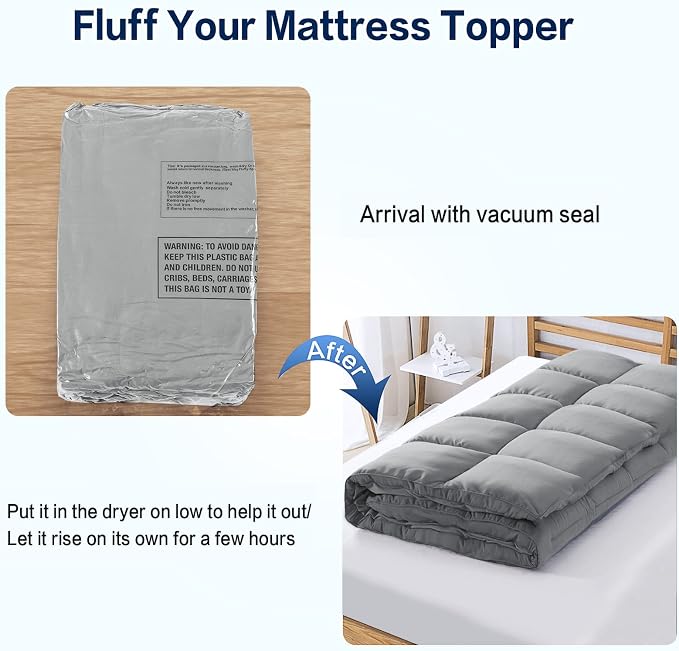 SOPAT Mattress Topper Queen Size Extra Thick Mattress Pad 8-21" Deep Pocket - Image 7