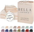 Bella Coterie 7 Piece Luxury Bamboo Viscose Split King Size Sheet Set | 2 by BC
