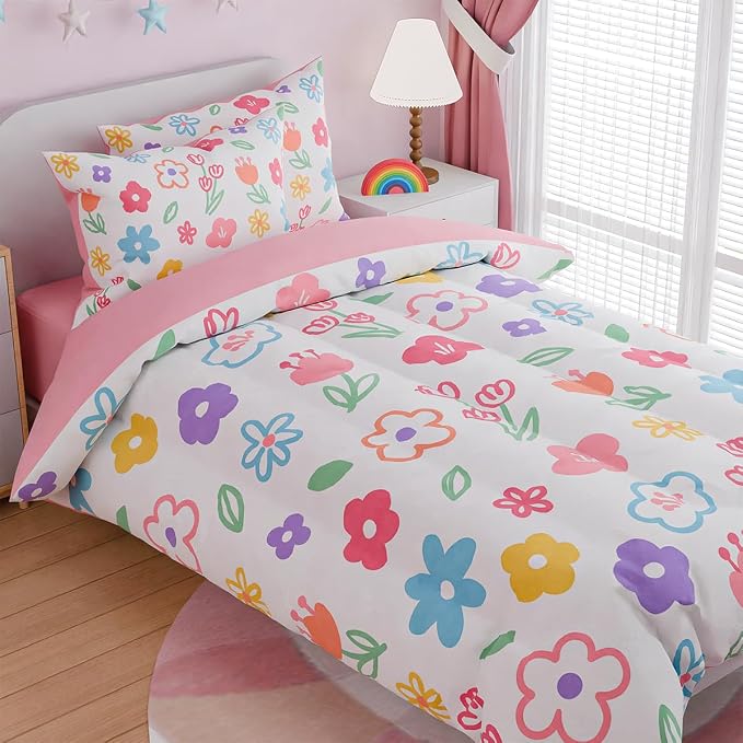 SANDJEST Floral Full Bedding Sets - Image 3