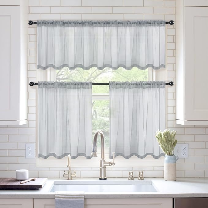 MIULEE Short Sheer Curtains 30 Inch Length - Image 8