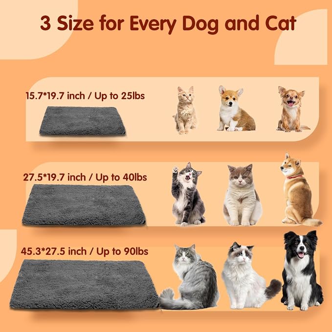 Nobleza Self Heating Cat Bed, Super Soft Thermal Dog Crate Bed Mat - Image 5