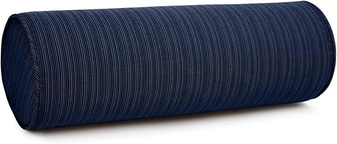 Sherry Kline Island Breeze Indoor/Outdoor Corded Neck Bolster Indigo 6"x 18"Set by SherryKline