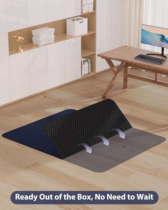 Blvornl Office Chair Mat for Hardwood Floor and Low Pile Carpet, Heavy Duty - Image 2
