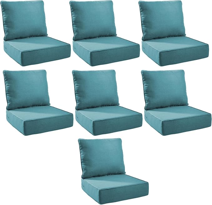 Outdoor Cushion Set for Furniture Patio Furniture, UV Resistant, Water Resistant by PLANNTONNEO