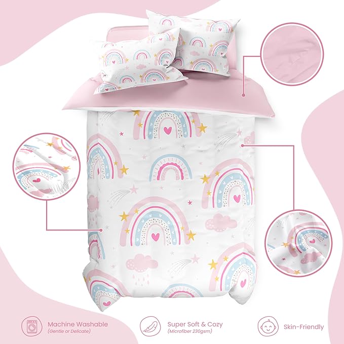 SANDJEST Rainbow Duvet Cover Sets Full Size - Image 3