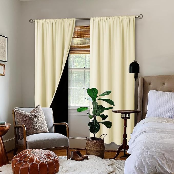 BGment 100% Blackout Curtains for Bedroom 84 Inch Length, Full Room Darkening - Image 2