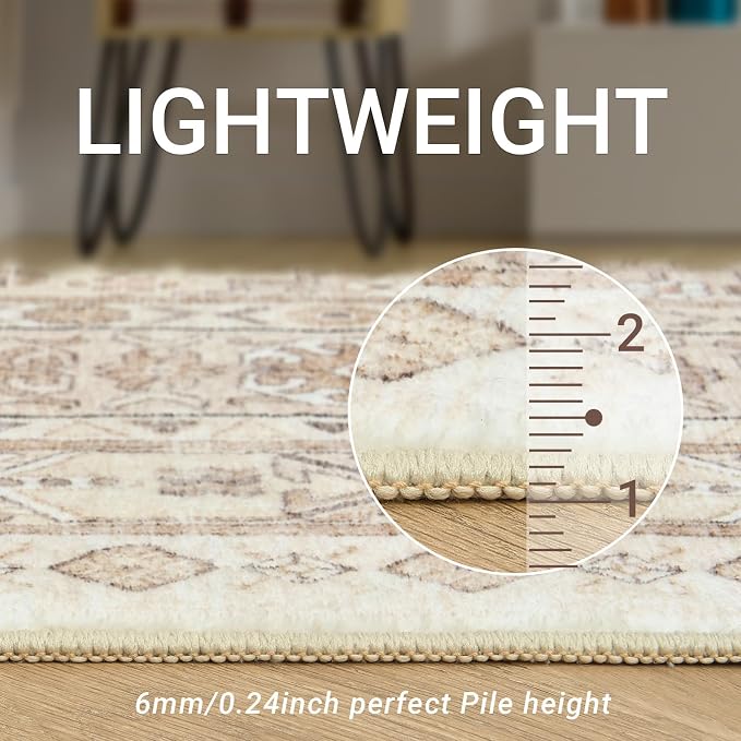 zesthome 8x10 Area Rugs for Living Room, Non-Slip Backing Washable Rugs - Image 5