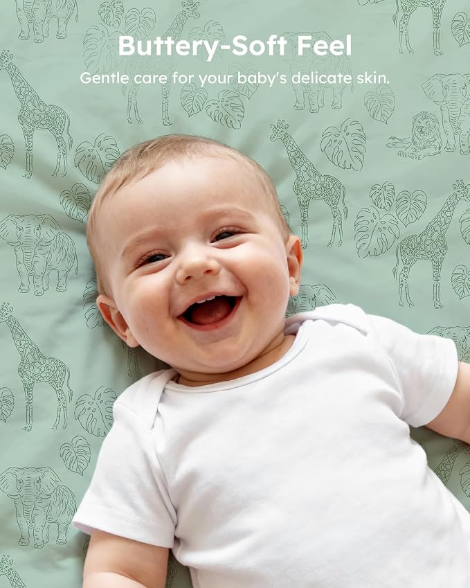 Pack and Play Sheets Fitted 3 Pack, Mini Crib Sheets - Image 6