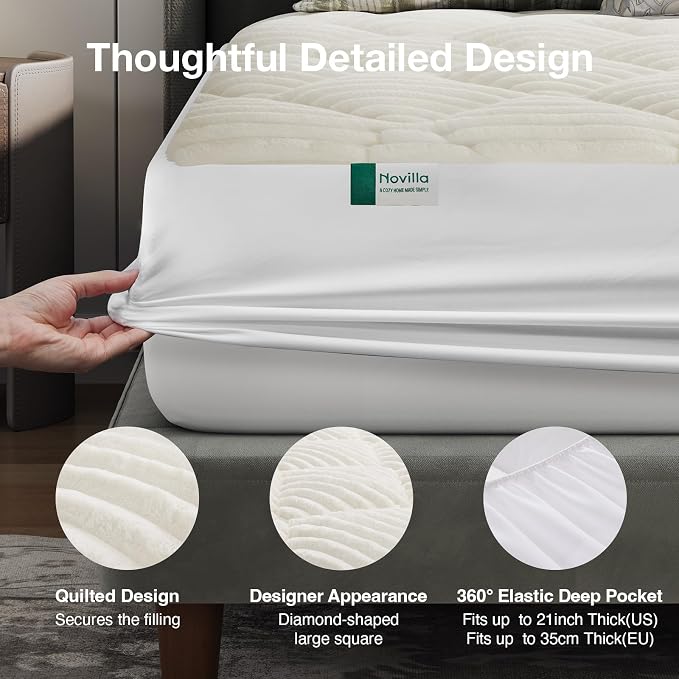 Novilla Twin Mattress Topper - Image 6