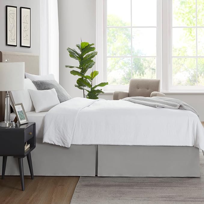 Nestl Silver Full XL Bed Skirt - Image 7