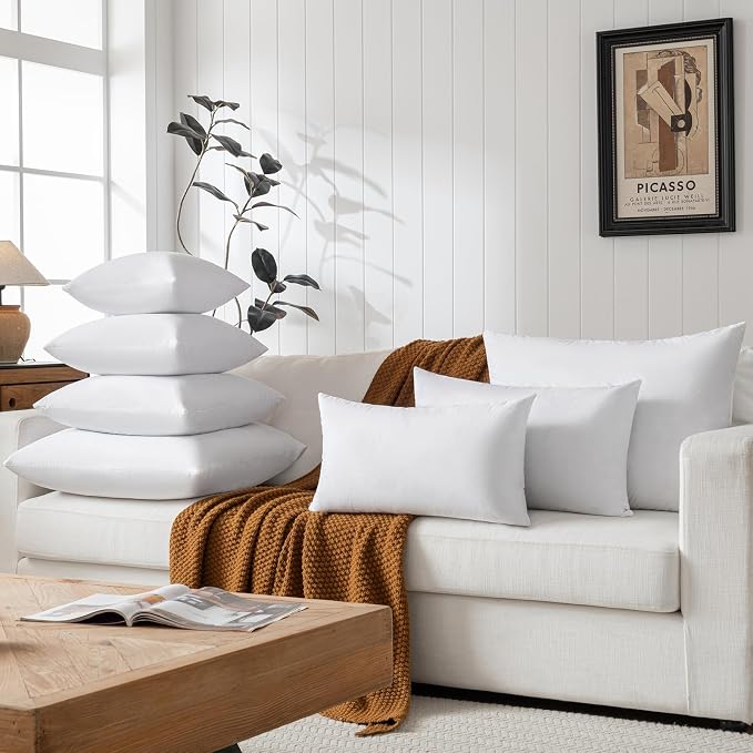 18x18 Decorative Throw Pillow Inserts-Down Feather Pillow Inserts-Square-Cotton - Image 4