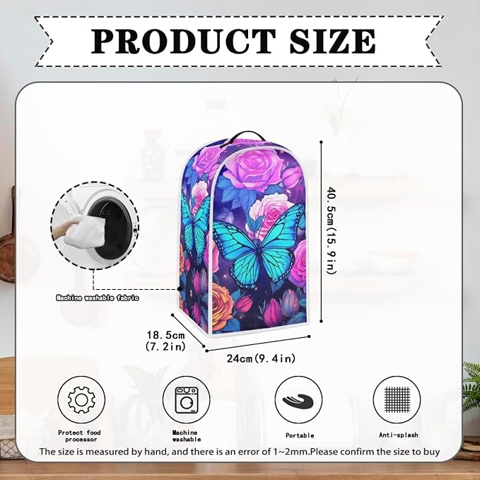 Rose Butterfly Kitchen Blender Dust Cover Anti Fingerprint Polyester Food - Image 6