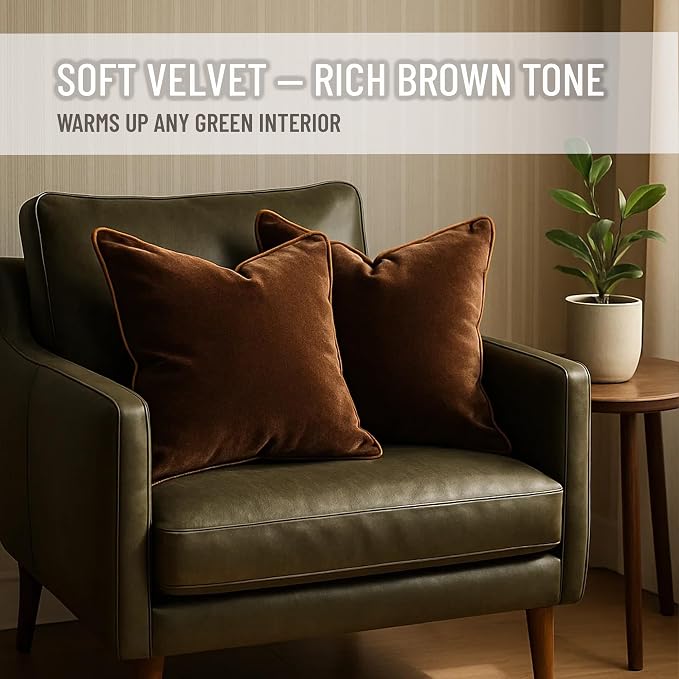 2 Pack Velvet Decorative Throw Pillow Covers, Contrast Piping, Indoor Use - Image 6