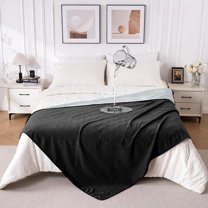 QiyI Waterproof Blanket for Bed Queen Size, Reversible Washable Pet-Friendly by QIYI