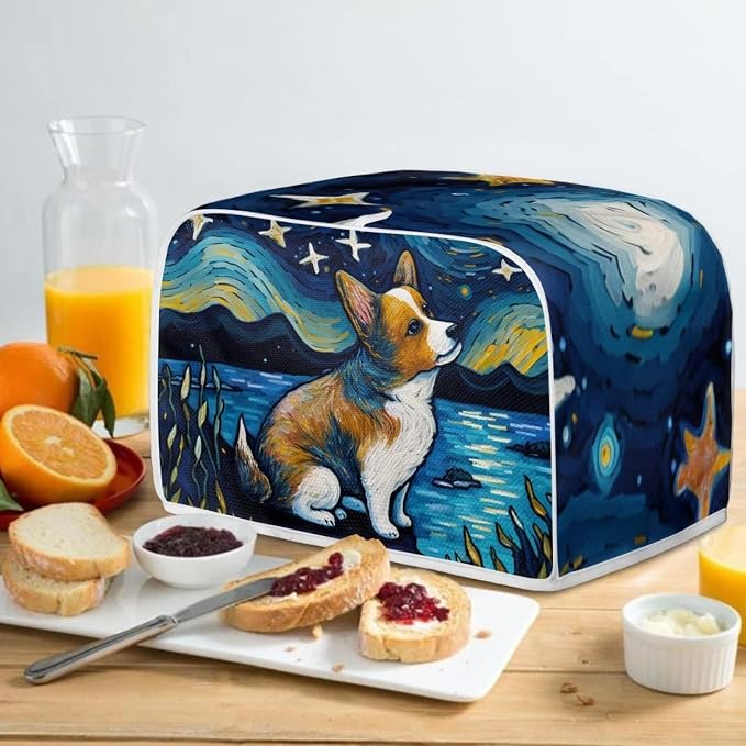 ZFRXIGN Corgi Toaster Cover Small Appliance Covers Starry Night Toaster Cover 2 - Image 4