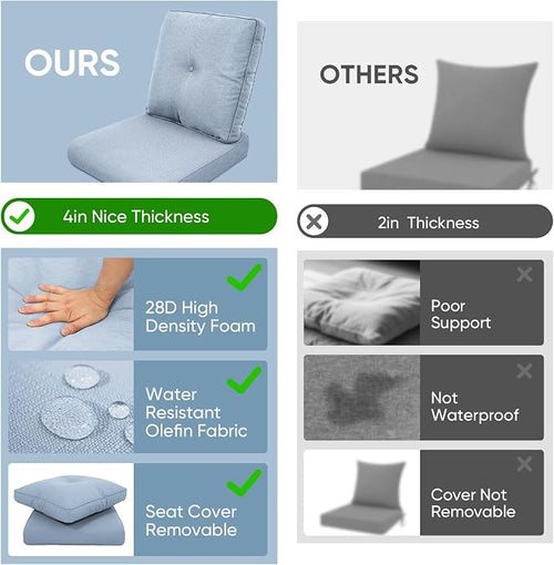 10-Piece Outdoor Patio Cushion Set - Image 2
