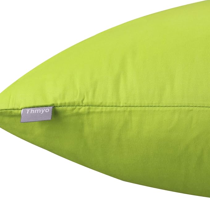 4-Pack 100% Cotton Comfortable Solid Decorative Throw Pillow Case, Thmyo Square - Image 8