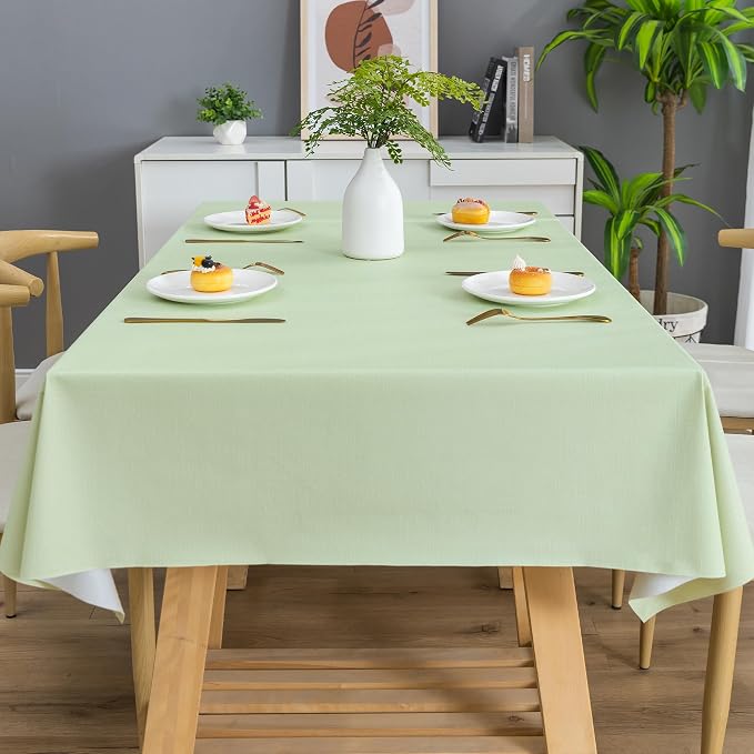 Rectangle Table Cloth, 100% Waterproof Tablecloth Oil Proof Spill Proof Vinyl - Image 7