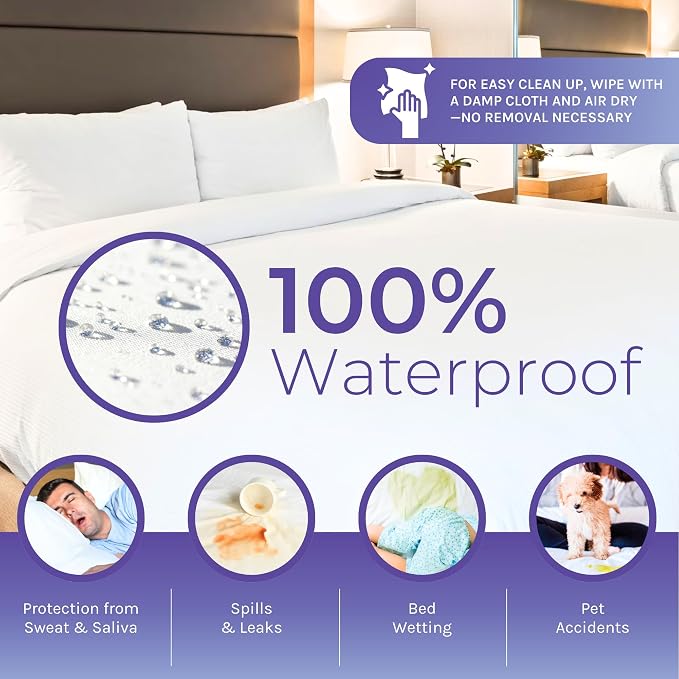 Hygea Natural King Size Tear-Free Vinyl Box Spring & Mattress Cover - Image 5