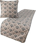 The HomeCentric King Queen Twin Blue & Grey Designer King 90"x18" Bed Runner by TheHomeCentric