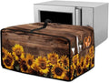 Microwave Oven Cover Vintage Sunflower Wood Grain Print Waterproof Toaster Oven by HwzdsyxlCreativeHomeDecor