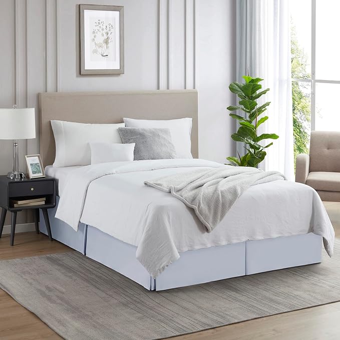 Nestl Ice Blue Full Bed Skirt - Image 4