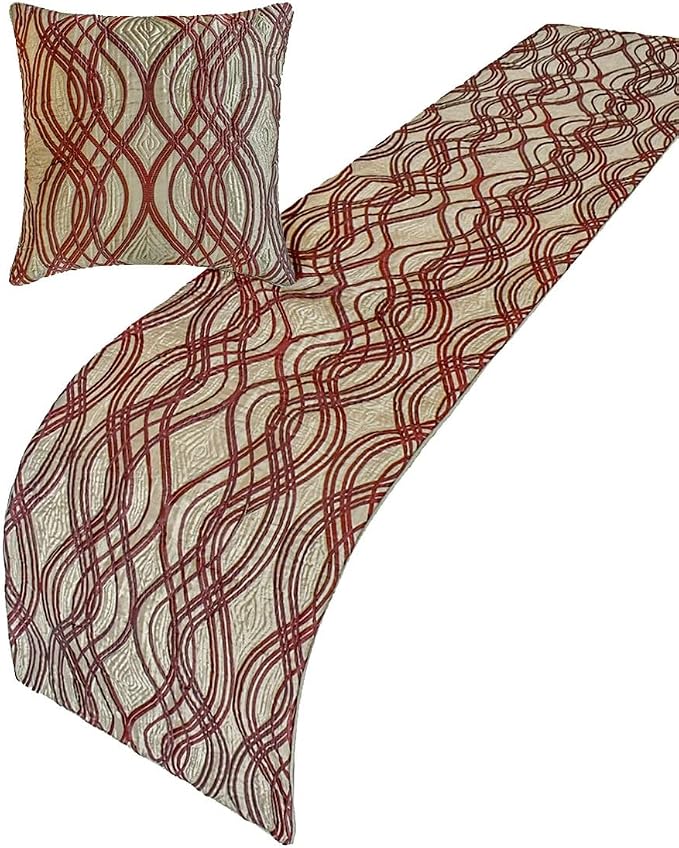The HomeCentric King/Queen/Twin Brown Decorative Bed Runner Twin 53"x18" Bed - Image 5