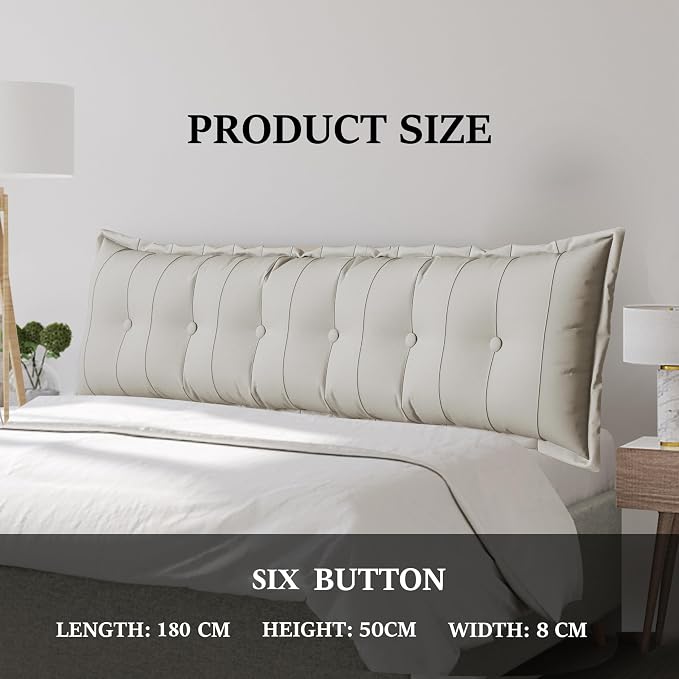 Large Bolster Reading Pillow Full Backrest Positioning Support Pillow Daybed - Image 2