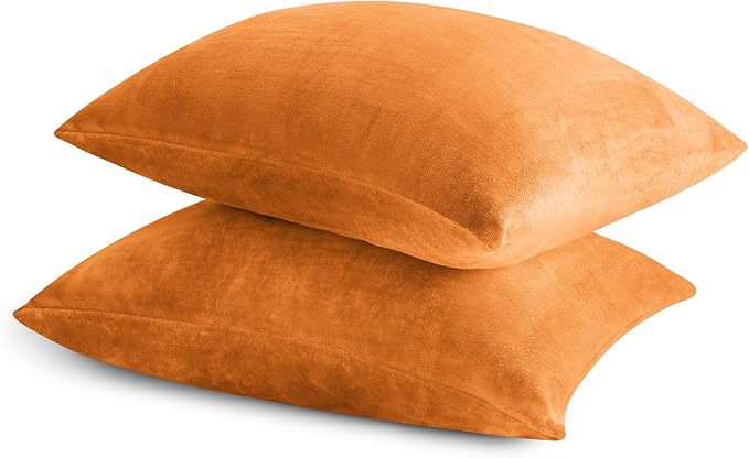 BEDELITE Flannel Pillow Cases Queen Size Set of 2, Super Soft Fleece Pillowcases - Image 9