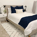 Bed Runner Set - 100% Pure Cotton 800 Thread Count - Luxury 1 Pinch Pleated Bed by Unknown