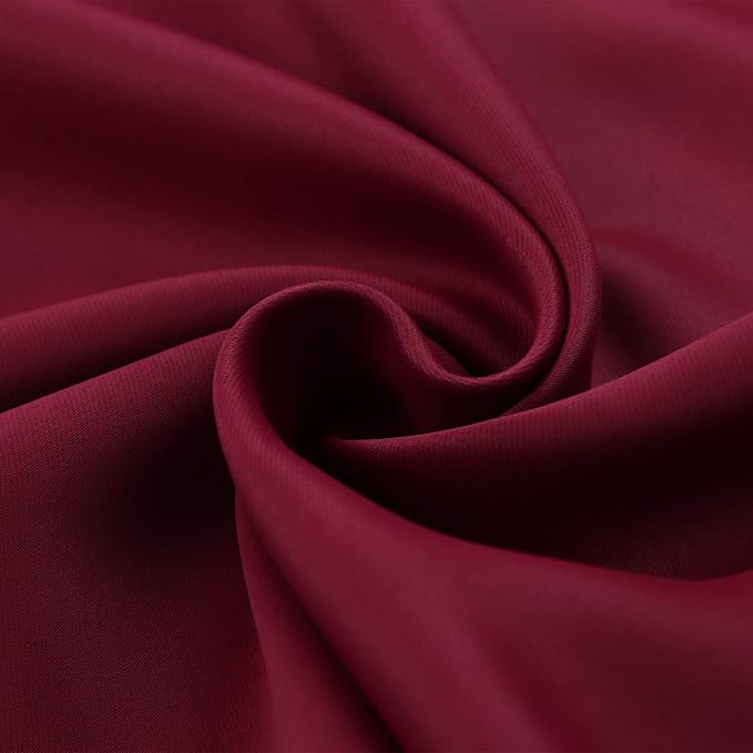 BGment Burgundy Blackout Curtains 63 Inch Length - Image 5