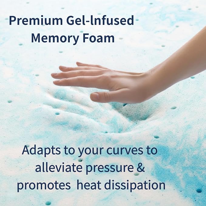 Ballad 3 Inch Gel Memory Foam Mattress Topper Full Size, High Density Cooling - Image 4