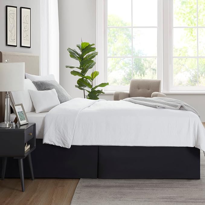 Nestl Black Full XL Bed Skirt - Image 7