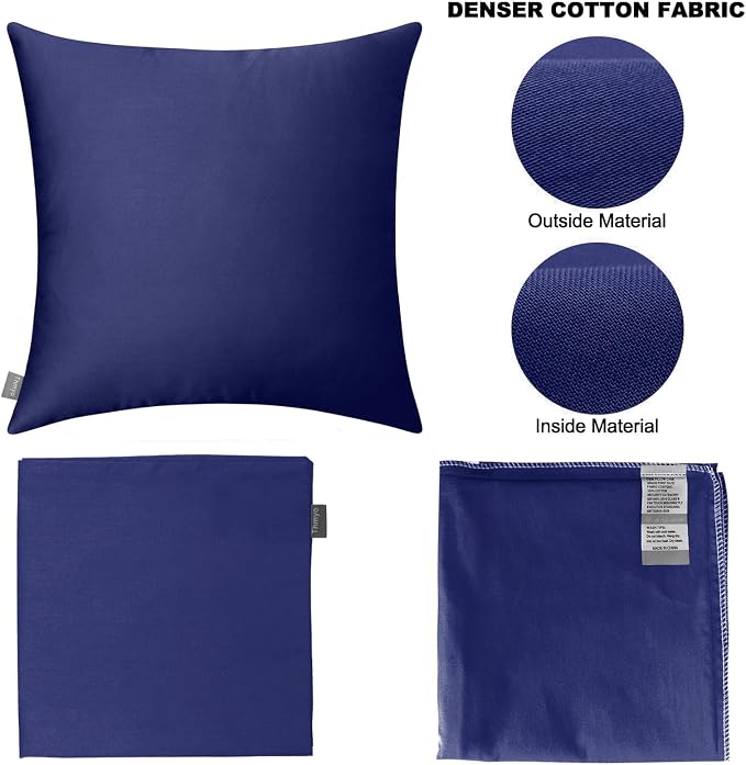 Thmyo 4-Pack 100% Cotton Comfortable Solid Decorative Throw Pillow Case - Image 5
