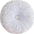 Round Throw Pillow, 13.7in Soft Solid Color Sequin Glitter Decorative Round by Unknown